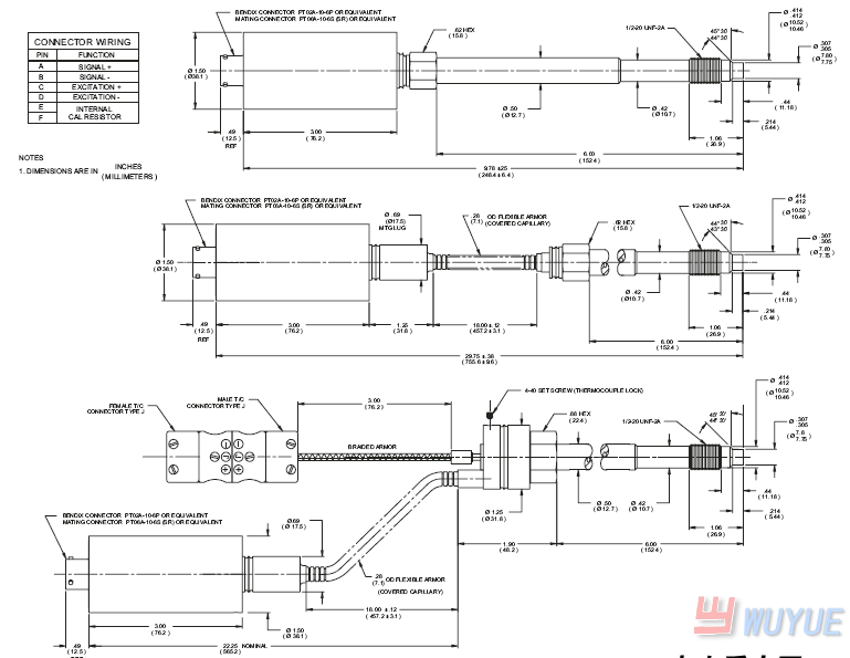 PT462XL高溫熔體壓力傳感器 (high temperature melt pressure sensor)